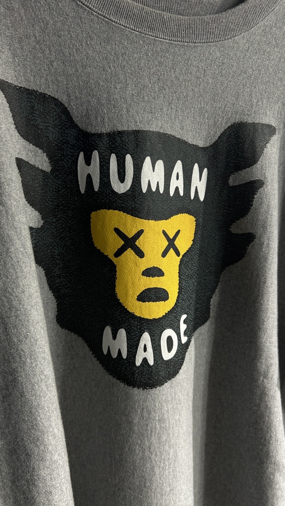 KAWS x HUMAN MADE 絕版款 風暴牛仔Logo 衛衣