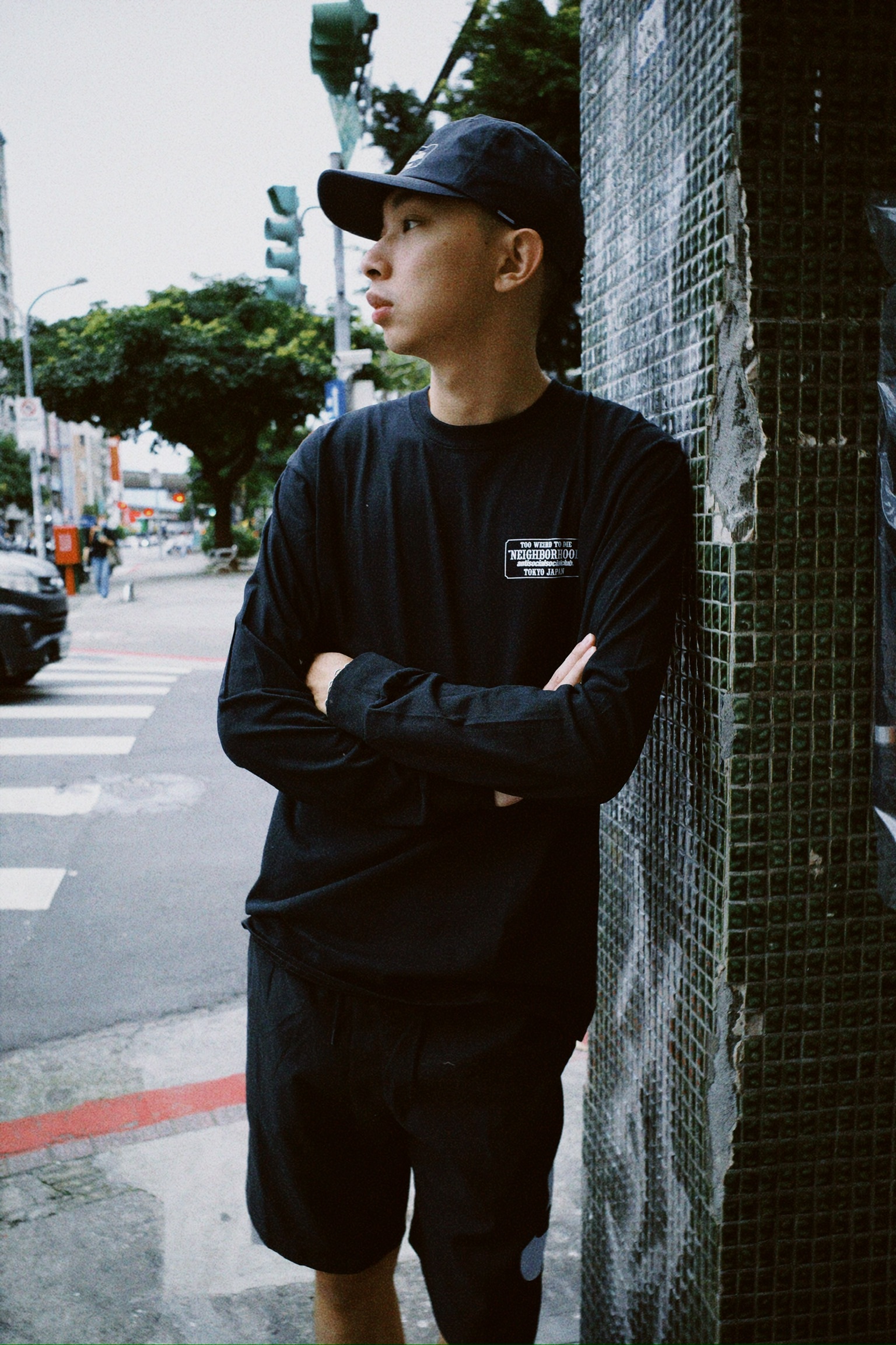 <快速出貨> ASSC NEIGHBORHOOD 背後重疊logo 黑薄長袖