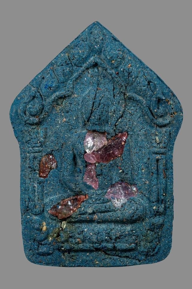 『泰國佛牌』2567帕坤平『燒哈』染藍綠色版本 燒哈日加持 龍婆宋功 瓦崗龍阿倫 06240611