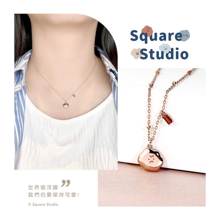 Square Studio方坊經典系列-喜寶晶鑽純銀項鍊