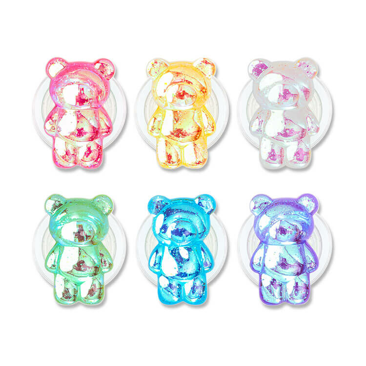 神秘鐳射小熊 手機支架 MagSafe 磁吸 - 手機氣囊伸縮支架 共6色