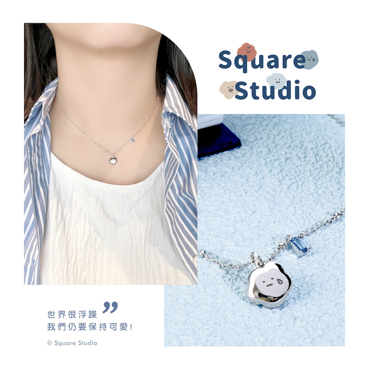 Square Studio方坊經典系列-小哀晶鑽純銀項鍊