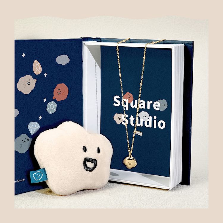 Square Studio方坊經典系列-樂樂晶鑽純銀項鍊