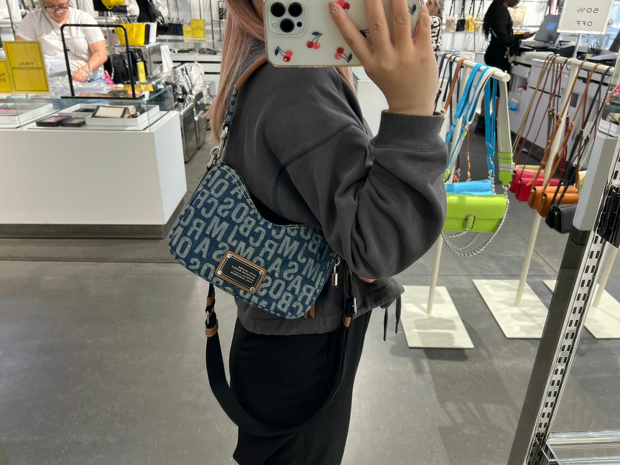 【直播】Marc Jacobs F061151 牛仔布鎖頭包