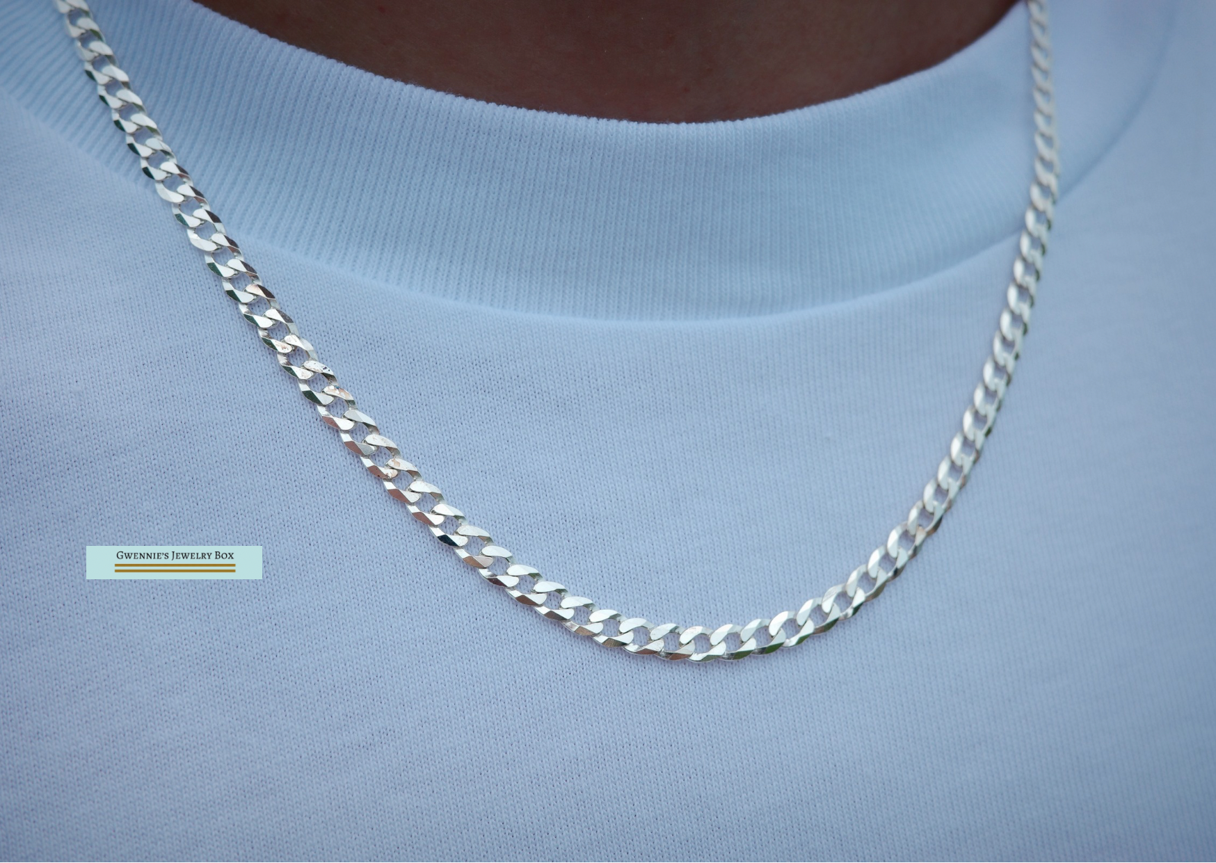 925銀 - 古巴扁鏈