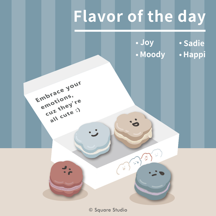 Square Studio方坊經典系列-造型耳環組-馬卡龍款