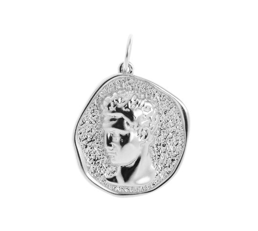1HM0610-180 HERMINA Hermis Matte Large Charm Silver (A-EU-E)