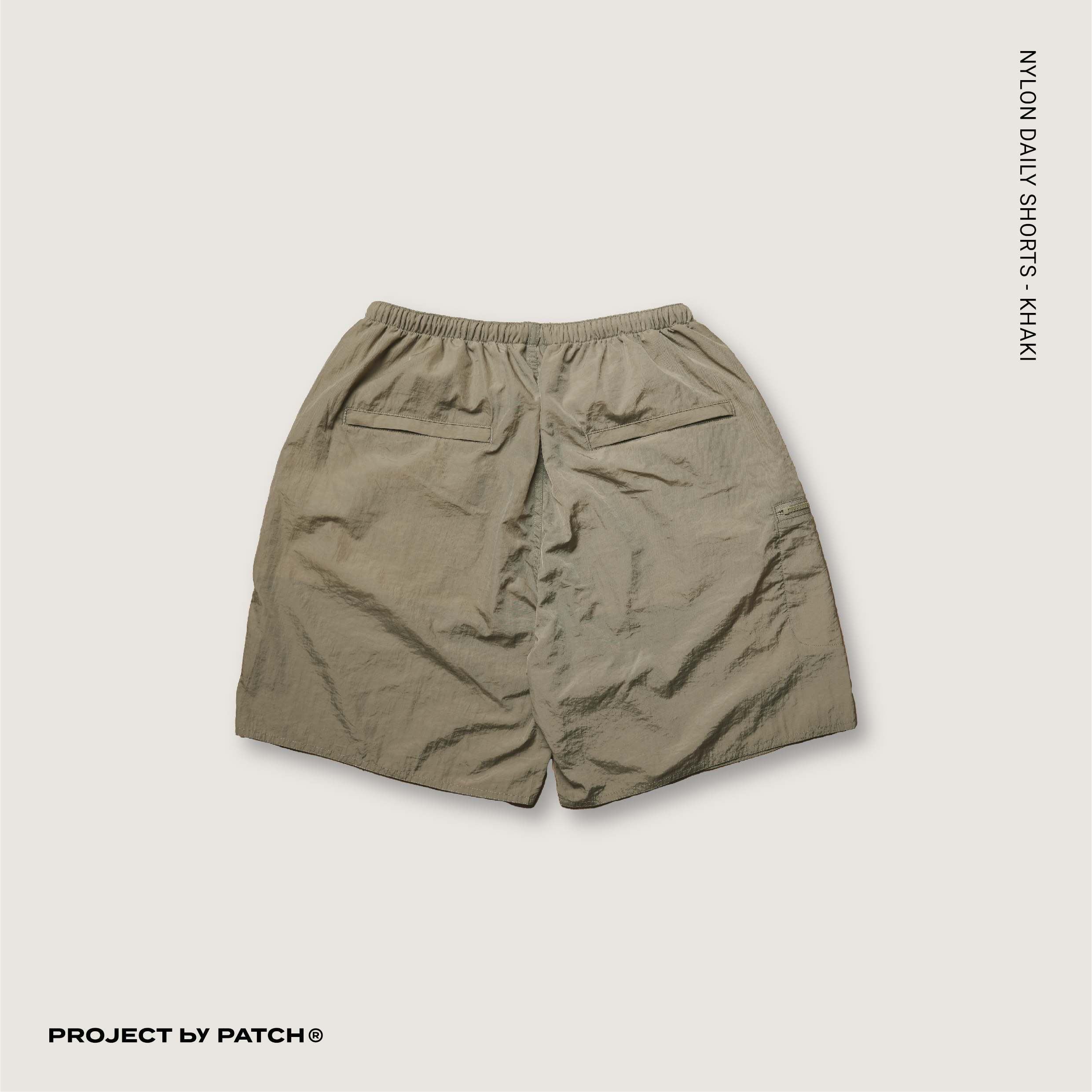 P.B.P -  NYLON DAILY SHORTS  - KHAKI