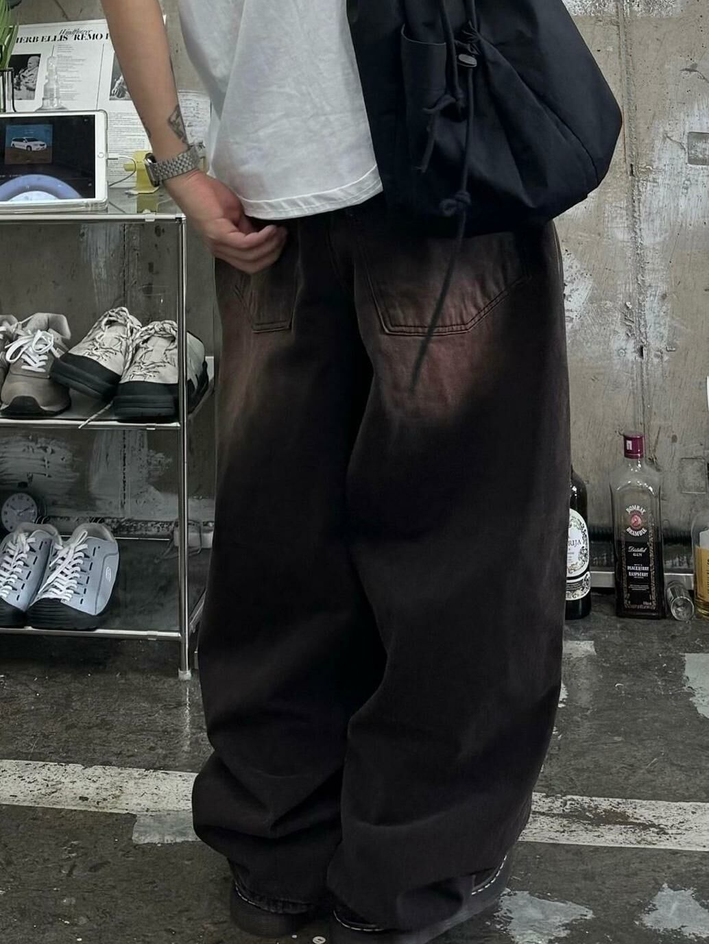 洗水破洞鬆身牛仔褲 P2812