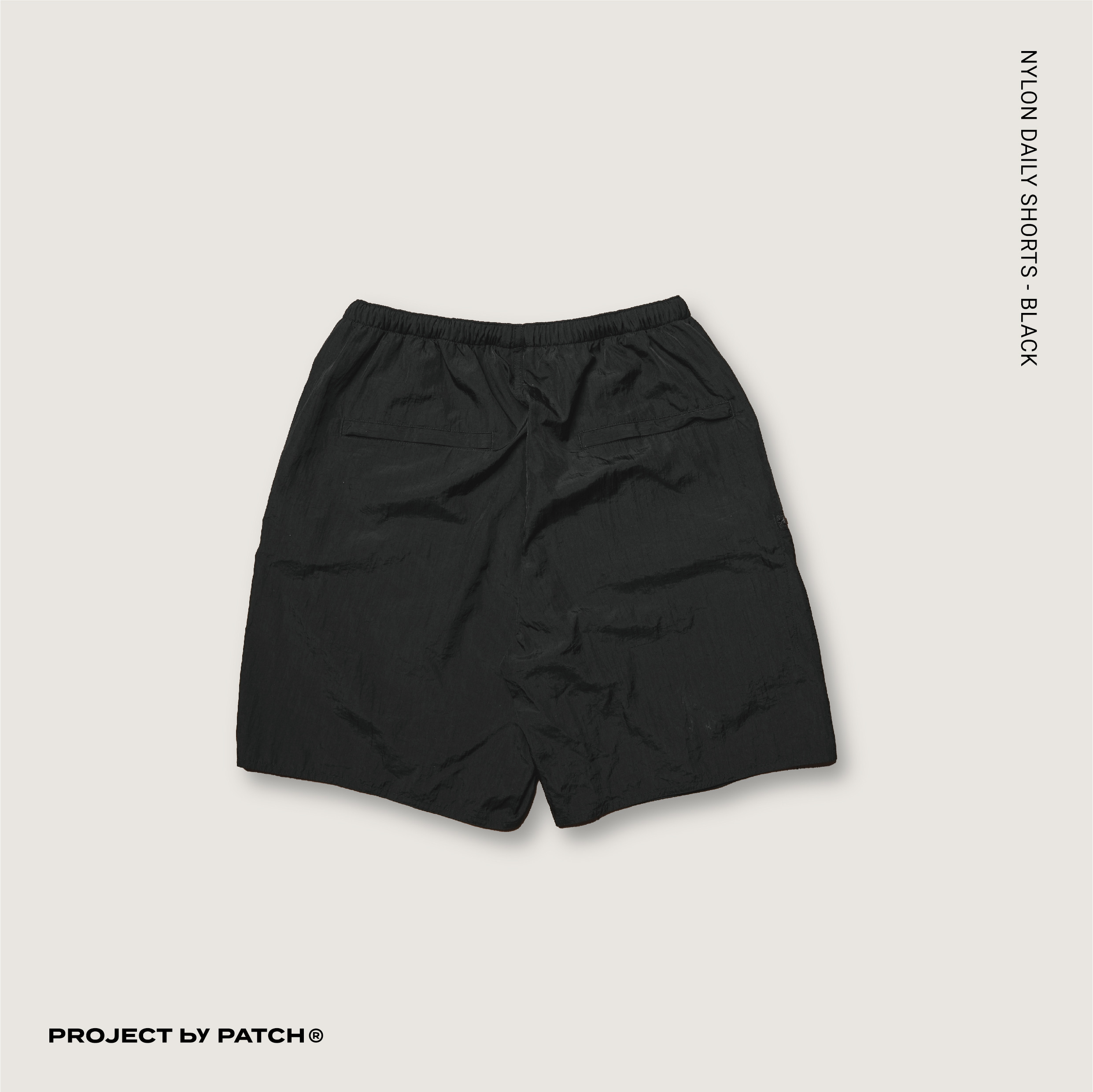 P.B.P -  NYLON DAILY SHORTS  - BLACK