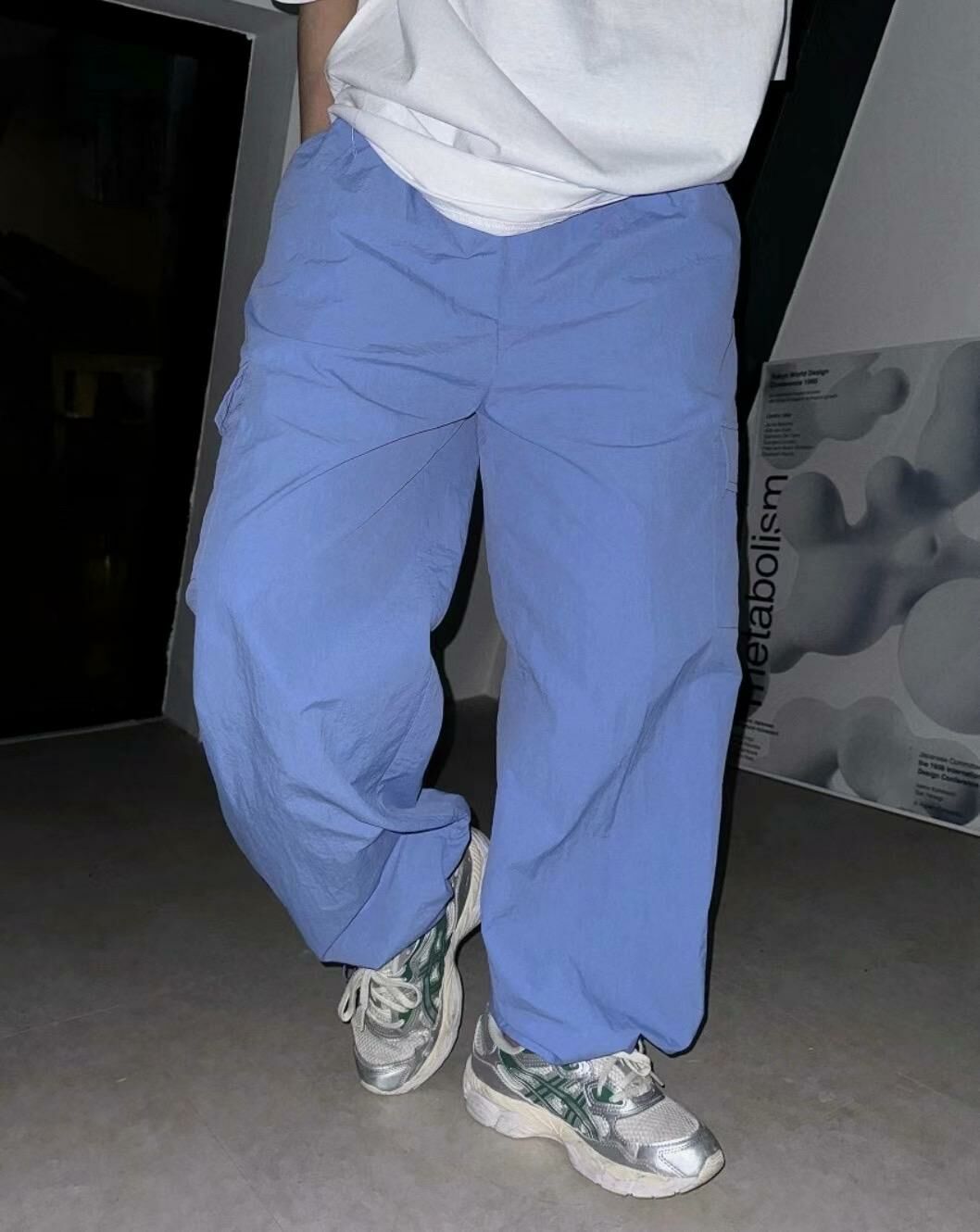 淨色工裝鬆身褲 P2824