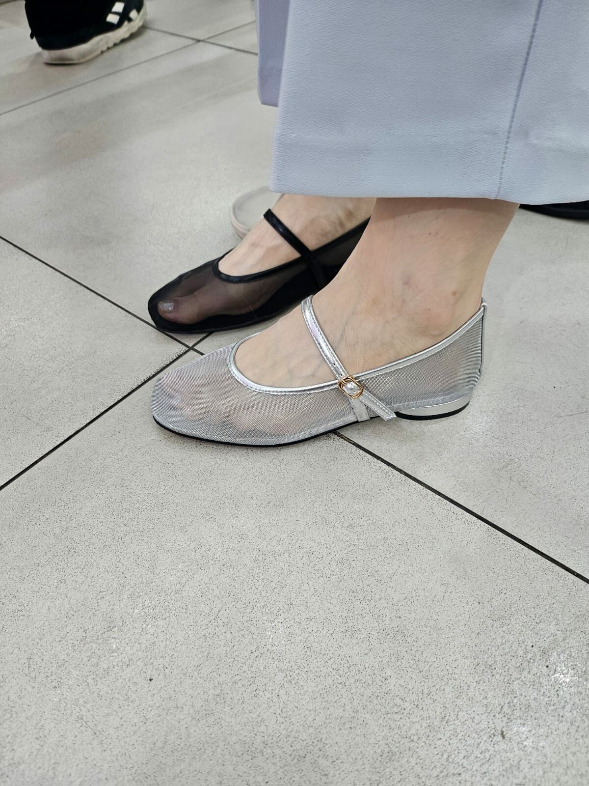 SC2750 光澤網面娃娃鞋 (足碼)