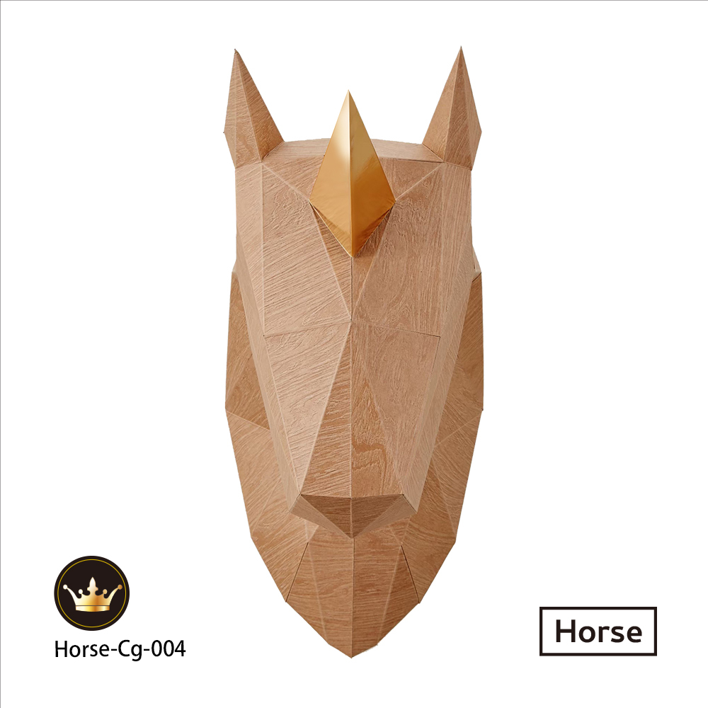 馬頭(牛皮木紋/金箔角)拼圖