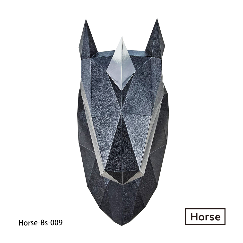 馬頭(黑皮革紋/銀箔角)拼圖