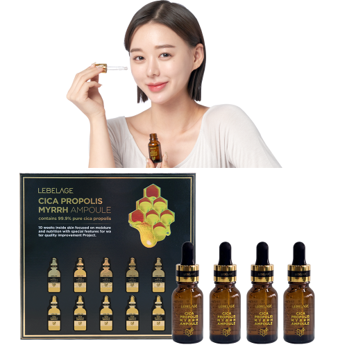 LEBELAGE 積雪草蜂膠沒葯安瓶精華 Cica Propolis Myrrh Ampoule 15ml*10ea （exp. 2026/10）