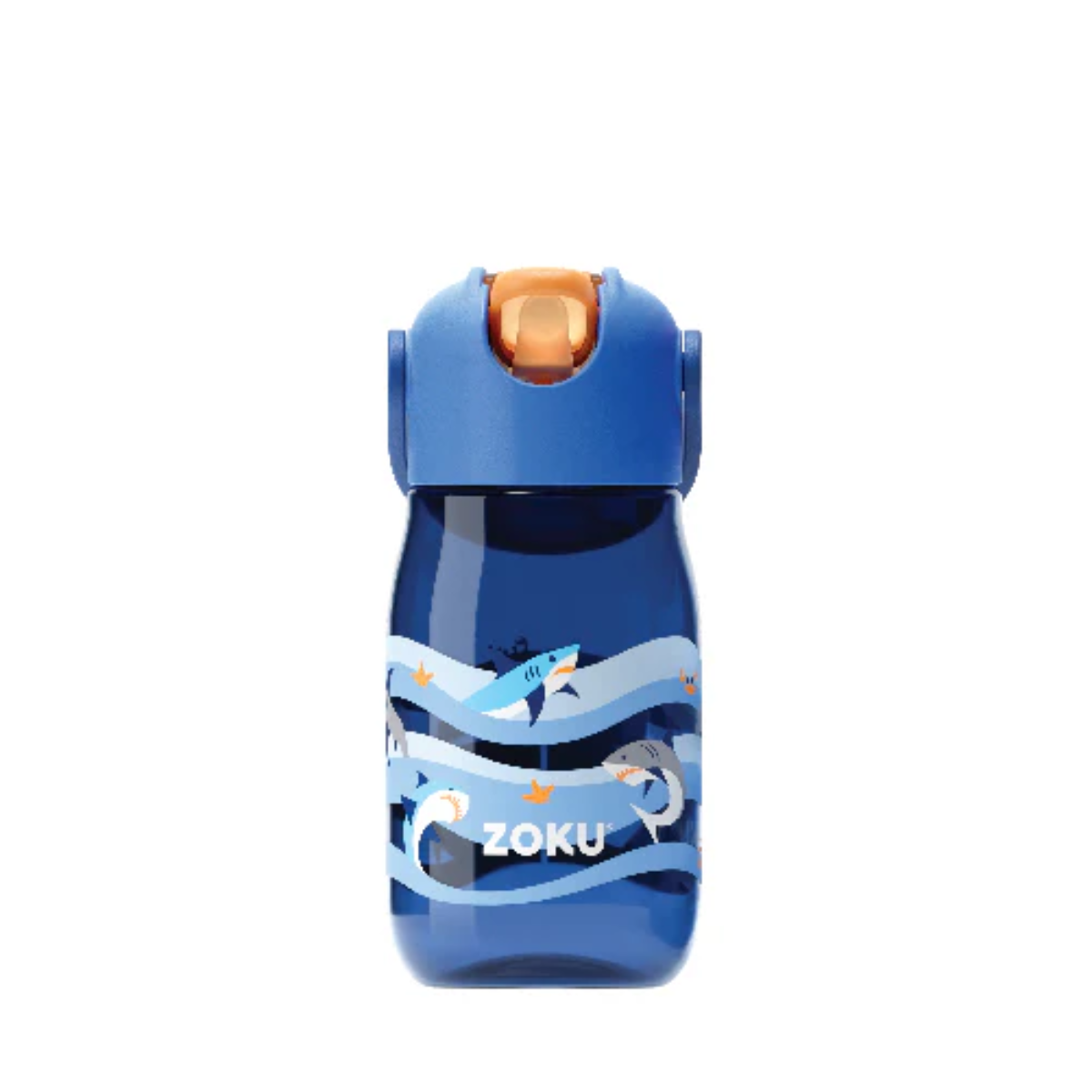 Zoku 兒童吸管水瓶 450ml - Shark