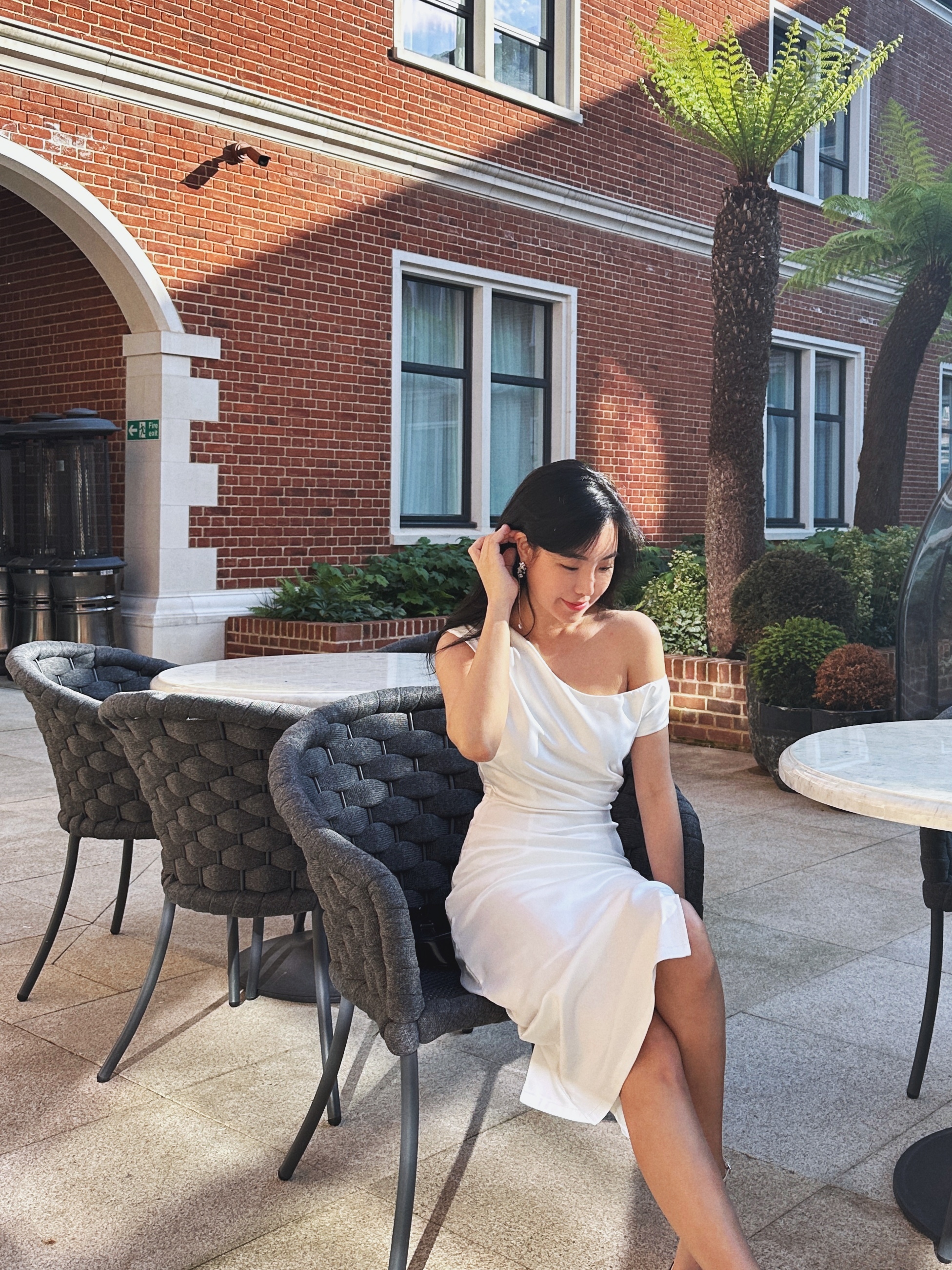 You&Me 氣質緞面開衩長裙