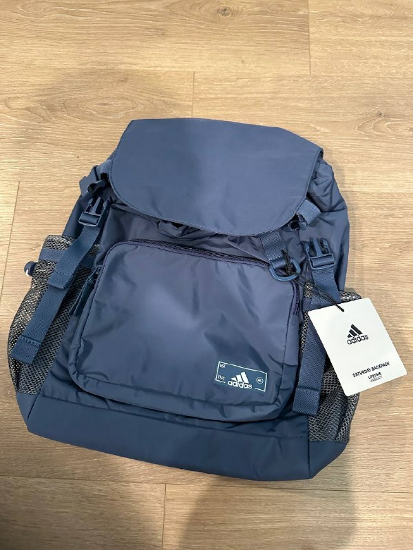 [S] ADIDAS CW ADIDAS 5157758 SATURDAY BACKPACK,PRELOVED INK BLUE/WHITE, 888254175039 (SAD205)