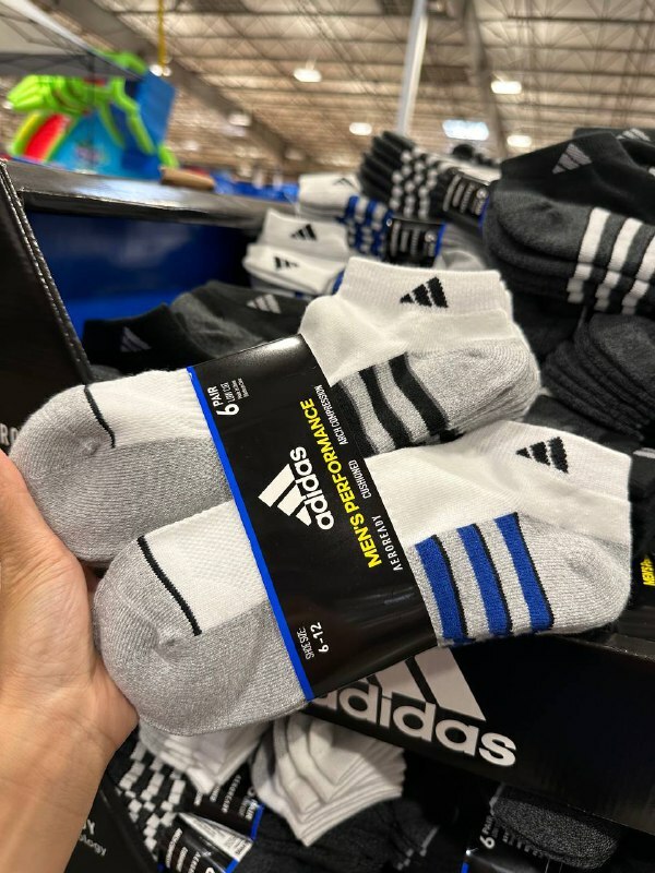 [S] ADIDAS CW ADIDAS 6 PACK PAIR SNEAKER SOCKS, 949985 (SAD206)