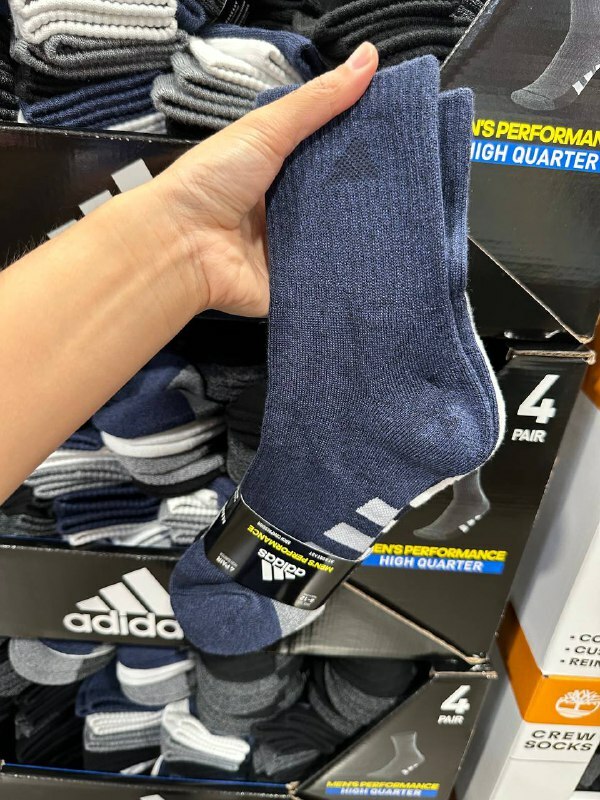 [S] ADIDAS CW ADIDAS 4 PAIR HIGH QUARTER, 1172648 (SAD207)