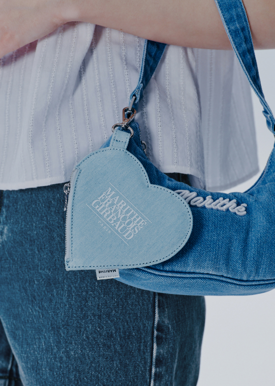 MFG牛仔愛心零錢包