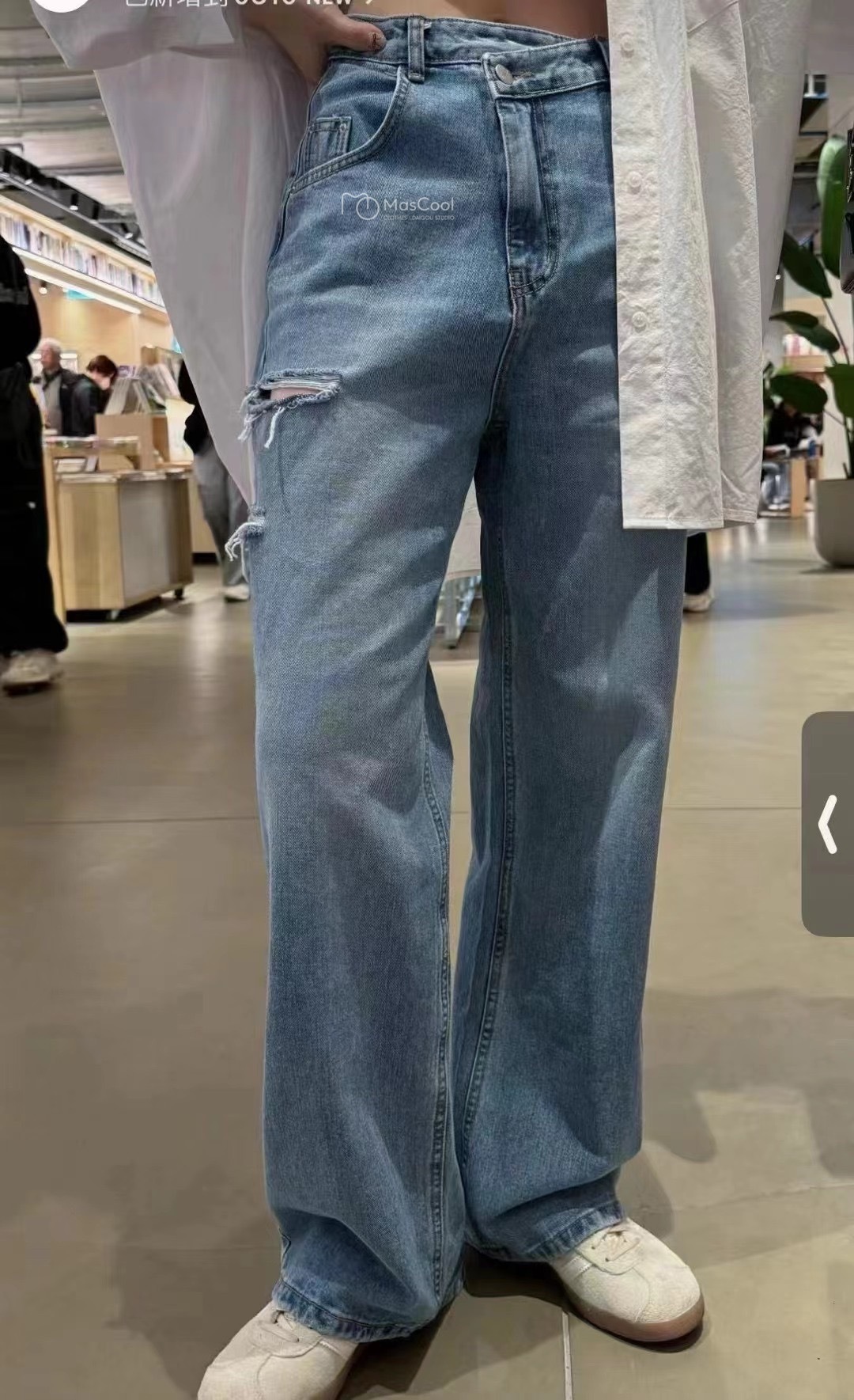 2913刷破女生牛仔褲