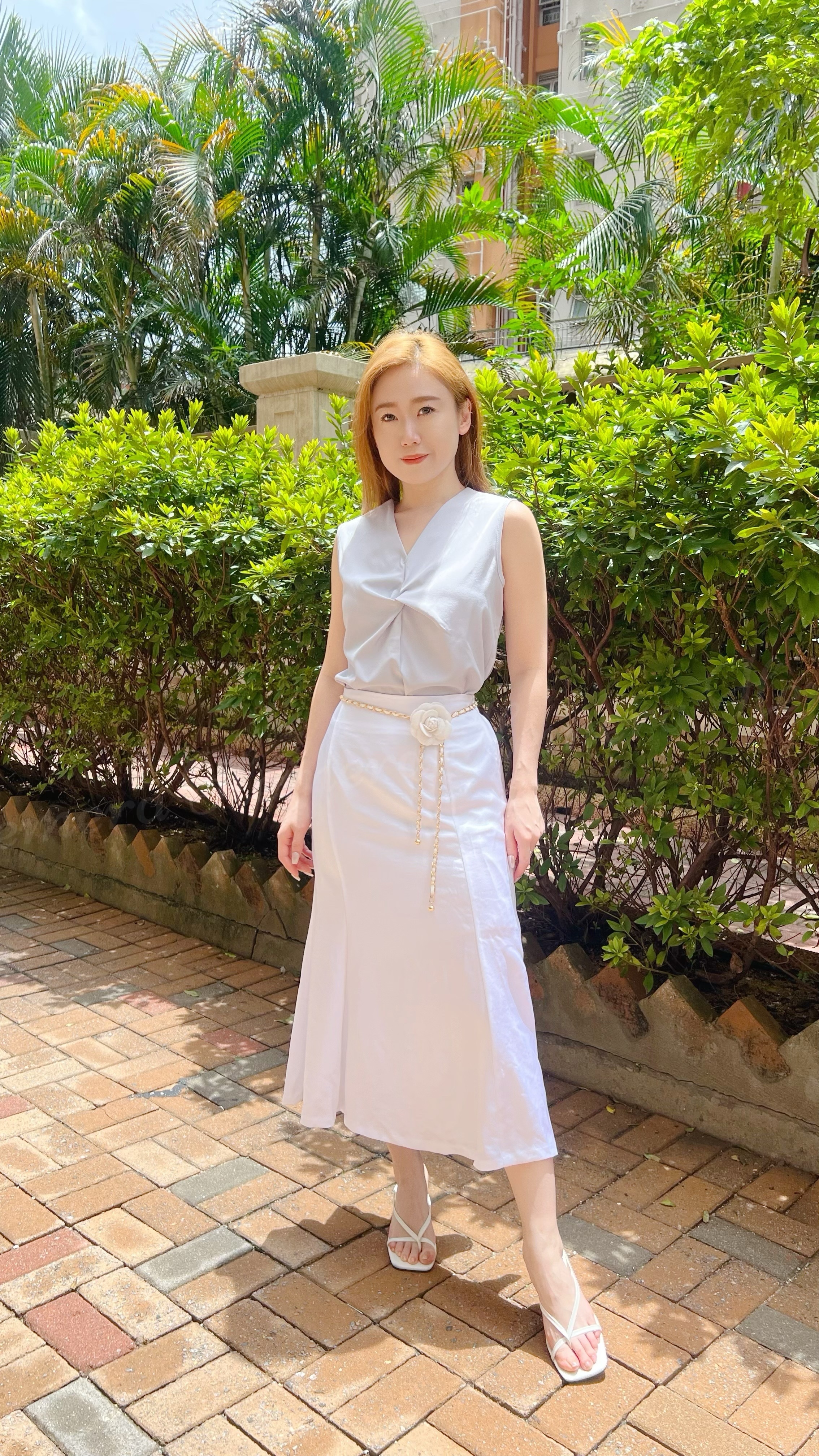 SK24W0620 中長版魚尾仿絲半身裙