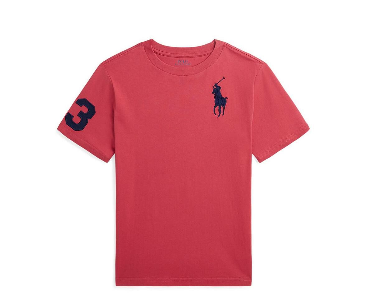 [S] PRL POLO RALPH LAUREN KIDS BIG PONY CREW NECK TEE,RED, 323832907058-RED (SRL131)