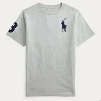 [S] PRL KIDS BIG PONY CREW NECK TEE,HEATHER, 323832907040-HEATHER (SRL133)