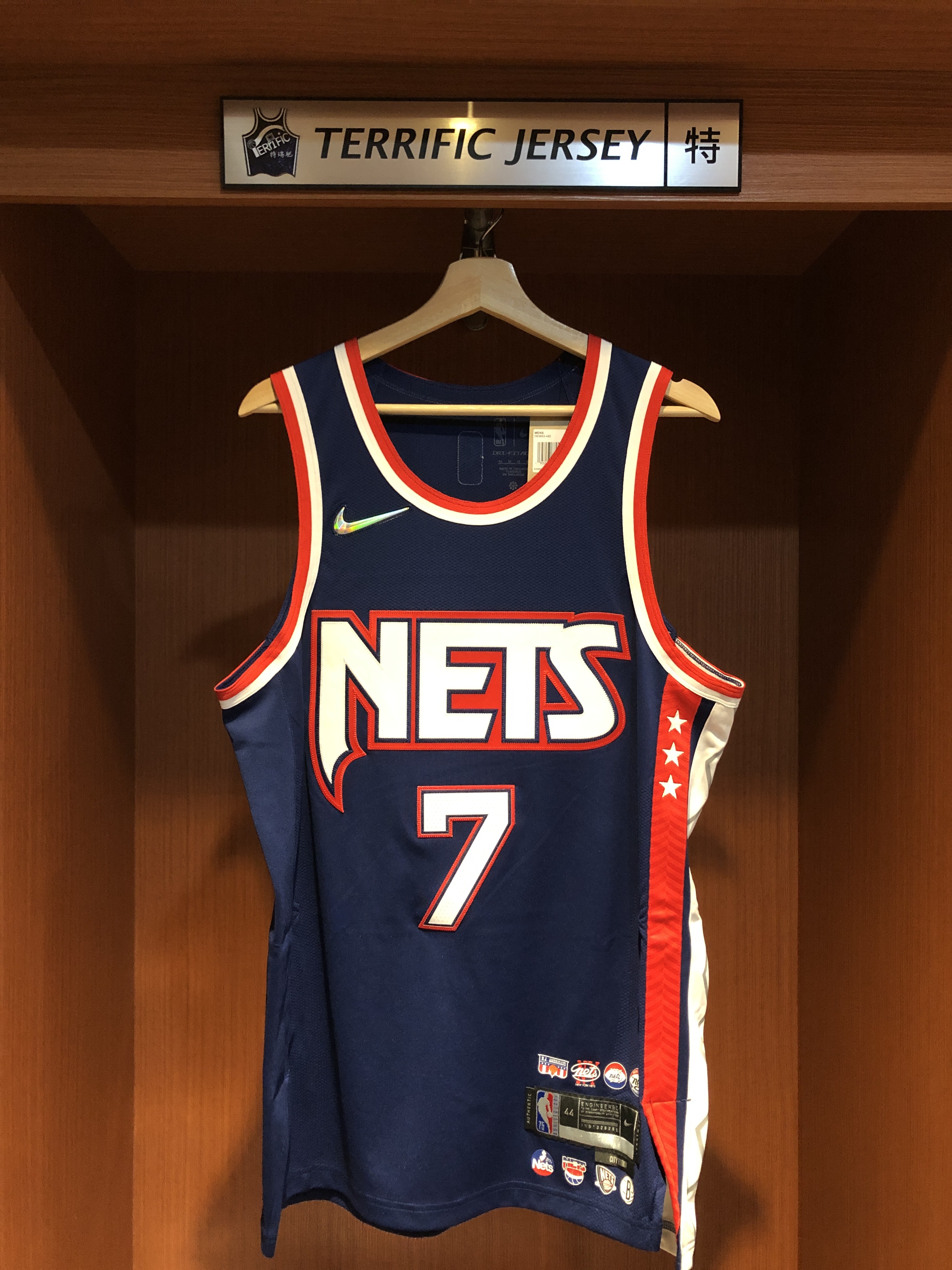 NBA球衣 Kevin Durant 布魯克林籃網城市 75周年 鑽石標 City Nike Authentic 球員版 電繡 全新 無吊牌