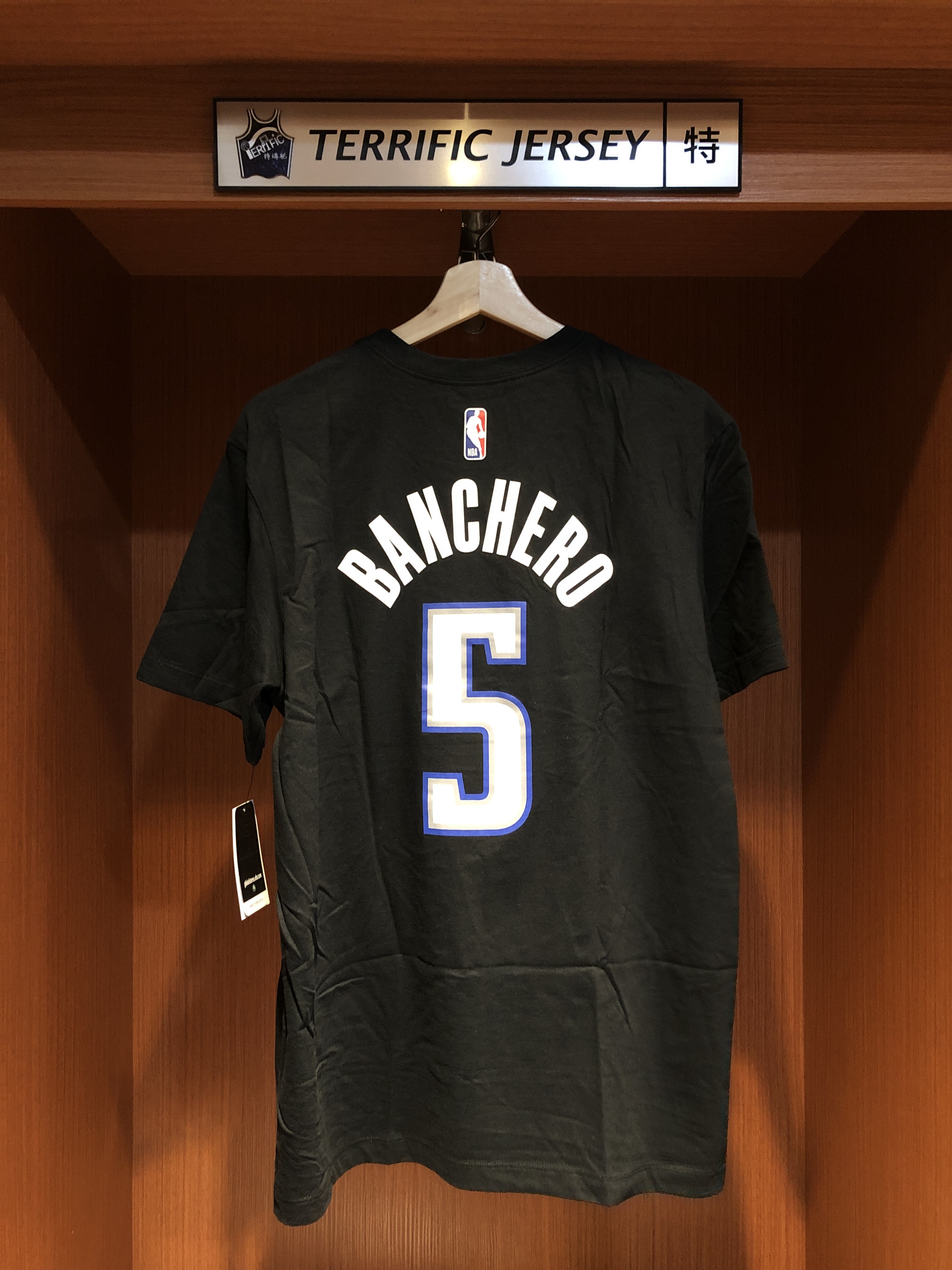 NBA短袖 Paolo Banchero 奧蘭多魔術黑 Icon Nike Player Name Tee 棉質 短袖 全新
