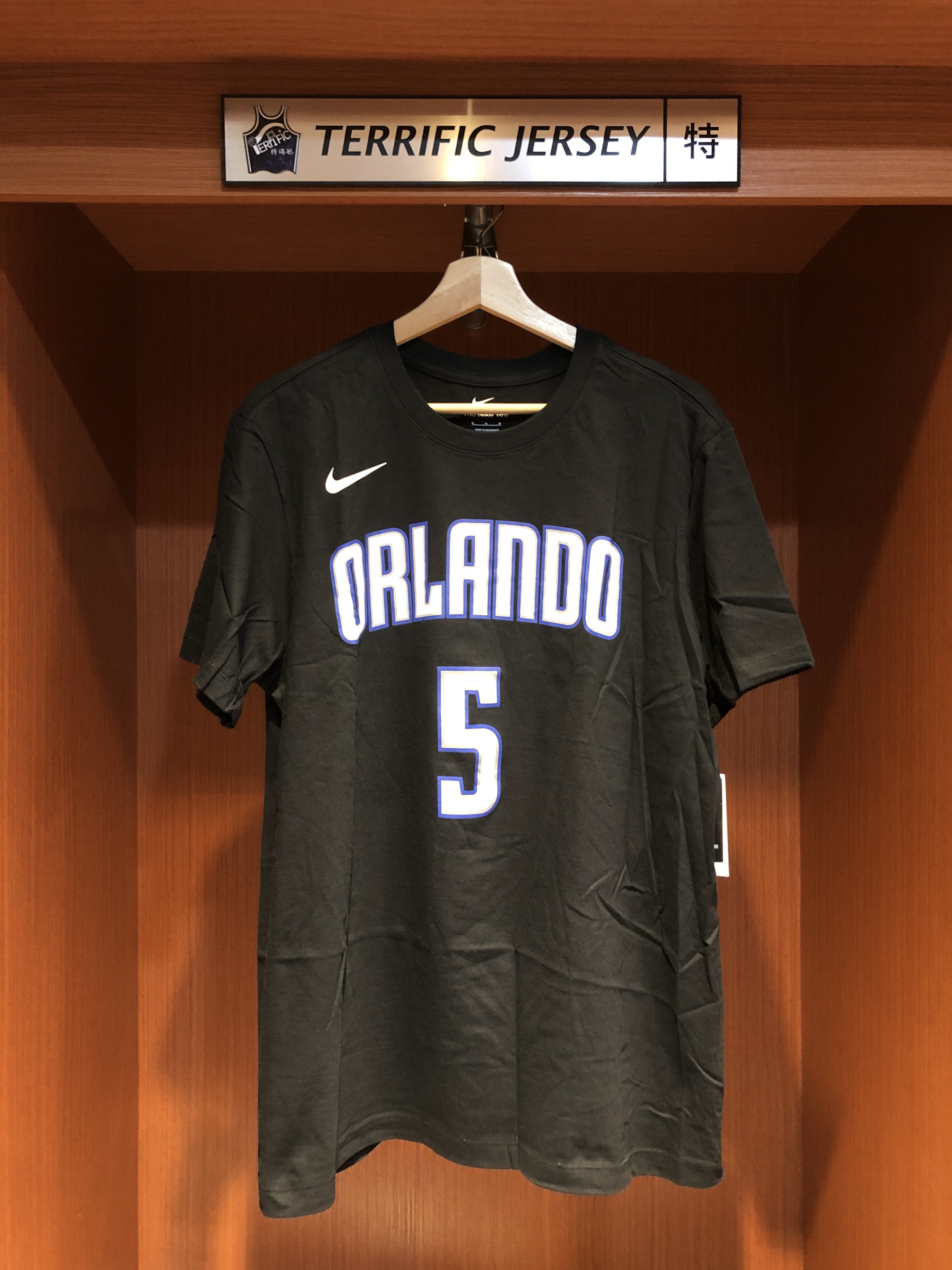 NBA短袖 Paolo Banchero 奧蘭多魔術黑 Icon Nike Player Name Tee 棉質 短袖 全新