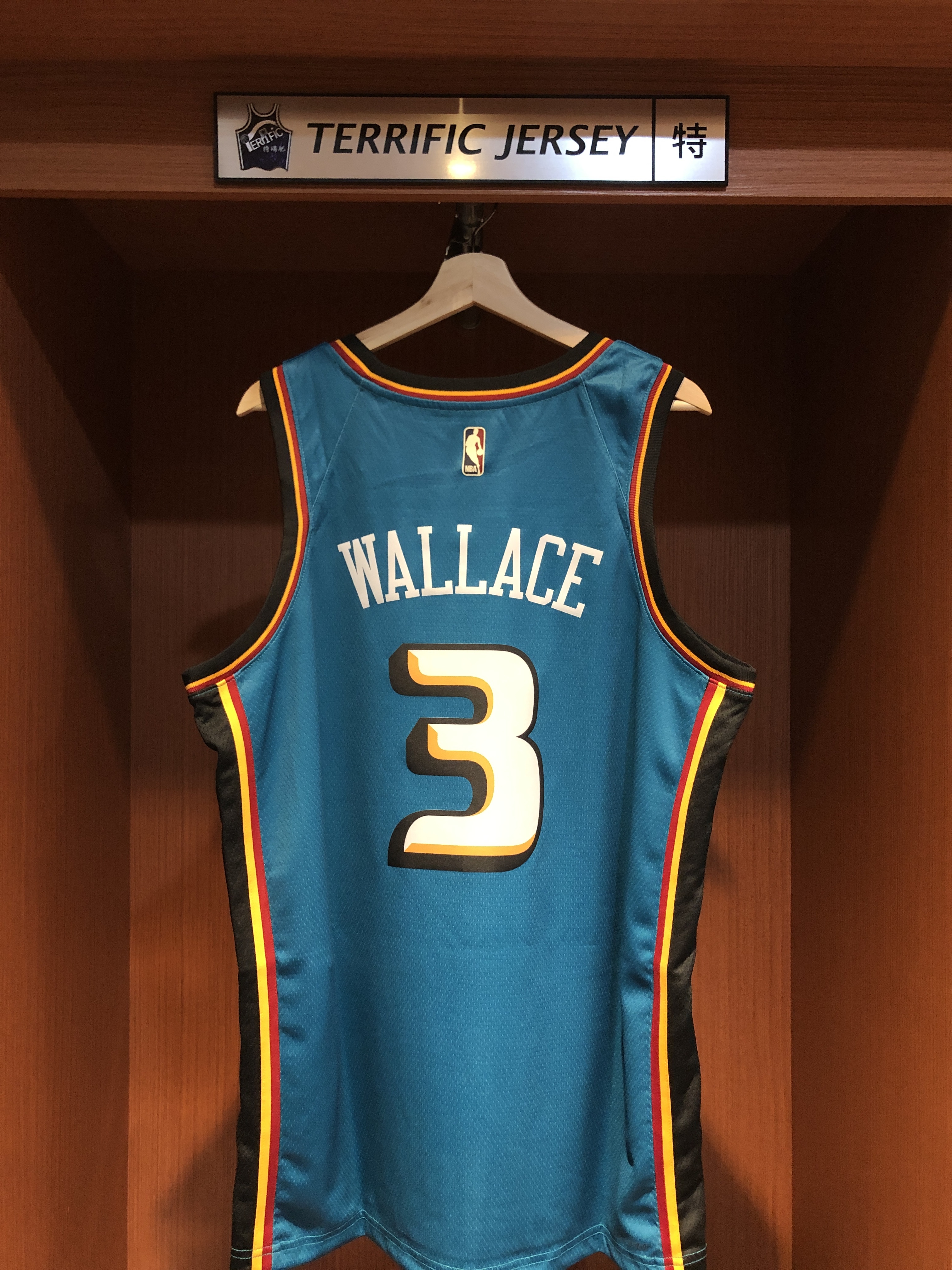 NBA球衣 Ben Wallace 底特律活塞復古 綠馬頭 HWC Nike Swingman 球迷版 熱轉印 全新