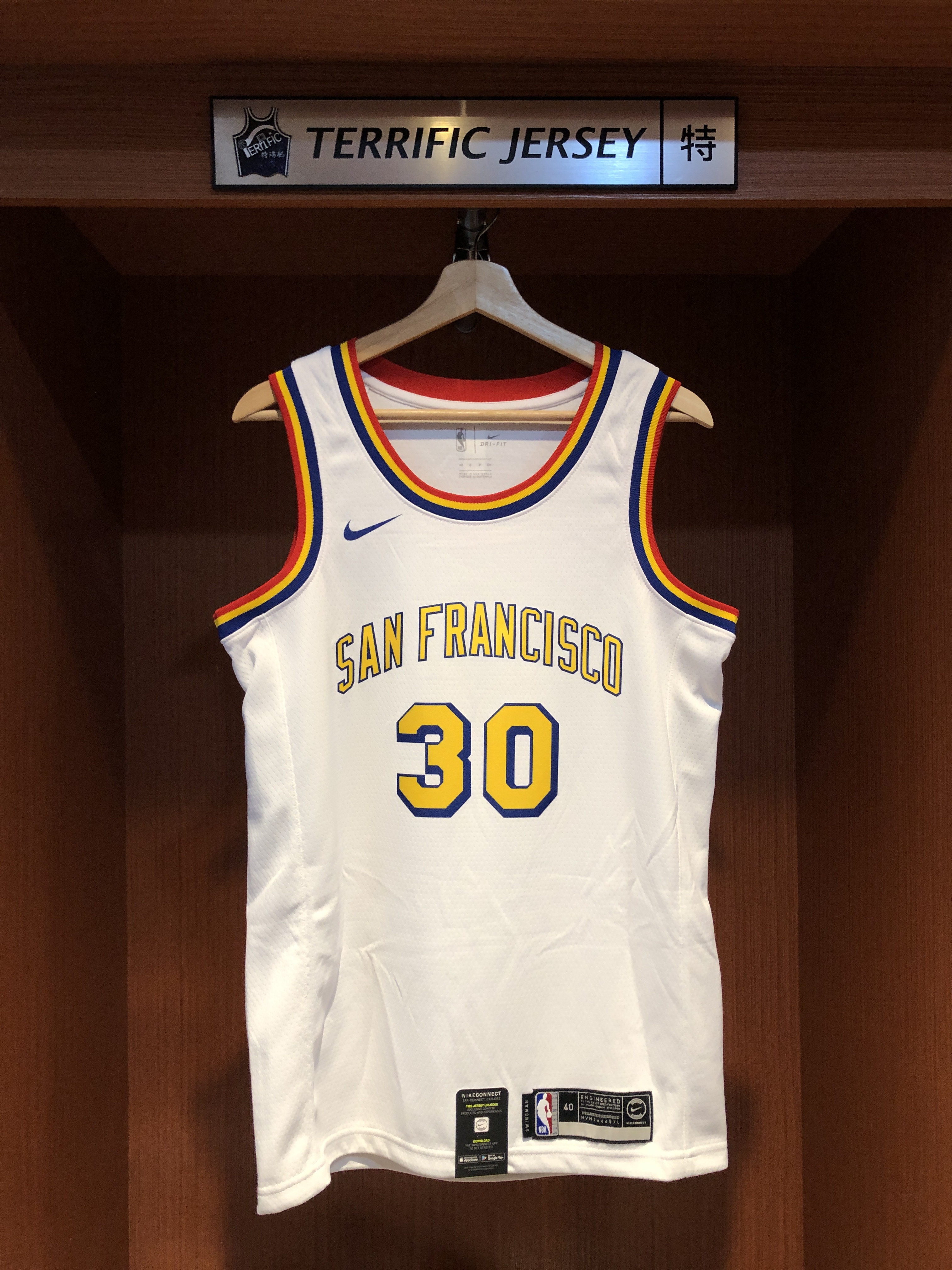 NBA球衣 Stephen Curry 金州勇士復古白 HWC Nike Swingman 球迷版 熱轉印 全新