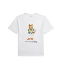 [S] PRL SUMMER BEAR PRINT KID'S T-SHIRT,WHITE, 323853828030-WHITE (SRL148)