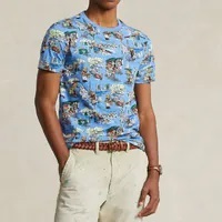 [S] PRL CLASSIC FIT POLO BEAR JERSEY T-SHIRT,BLUE MULTI, 710938076001-BLUE MULTI (SRL149)