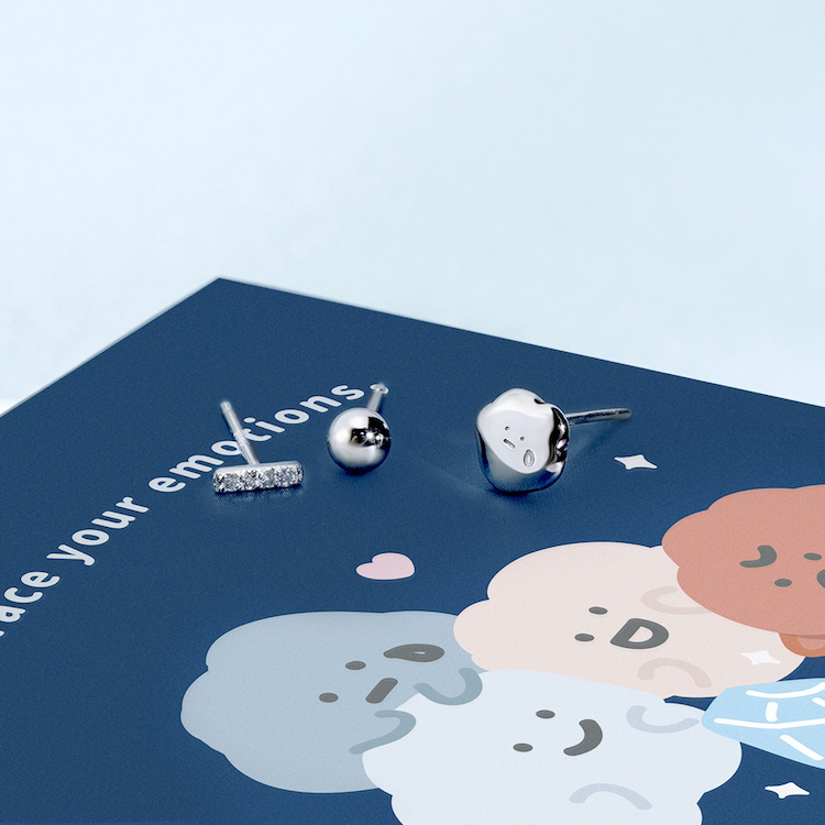 Story+聯名系列 喜怒哀樂純銀耳環組