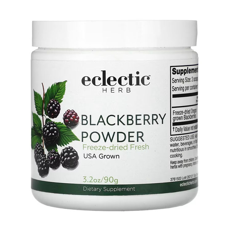 Eclectic Institute, Raw Fresh Freeze-Dried, Blackberry Powder, Raw, 3.2 oz (90 g)