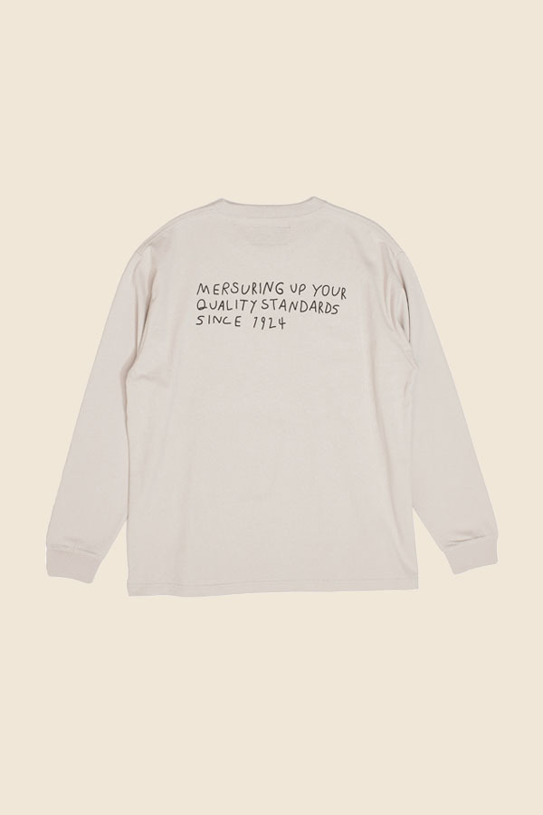 UNIVERSAL OVERALL - MESSAGE LOGO 長袖TEE