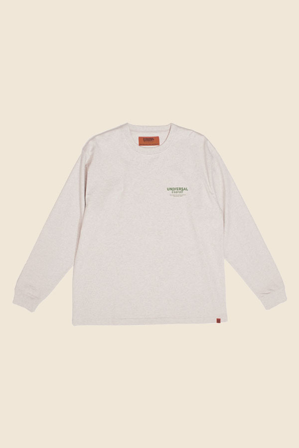 UNIVERSAL OVERALL - MESSAGE LOGO 長袖TEE