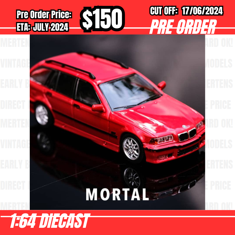 PO-$150 * Mortal * 1:64 BMW E36 Wagon Red [OD12/06]