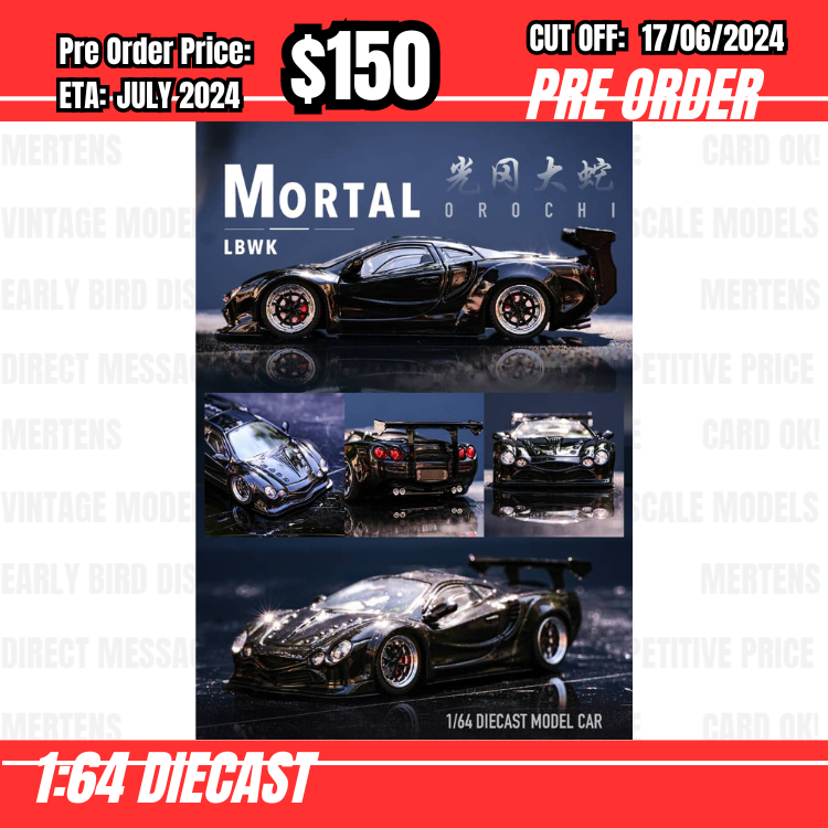 PO-$150 * Mortal * 1:64 Mitsuoka Orochi LBWK Black [OD12/06]