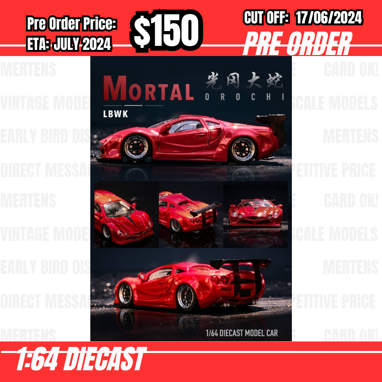 PO-$150 * Mortal * 1:64 Mitsuoka Orochi LBWK Red [OD12/06]