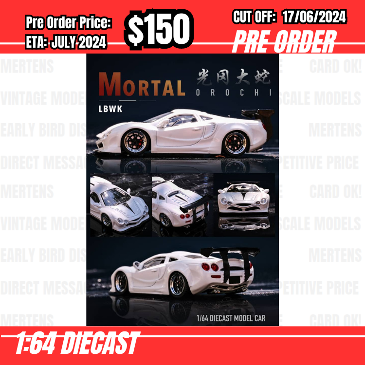 PO-$150 * Mortal * 1:64 Mitsuoka Orochi LBWK White [OD12/06]