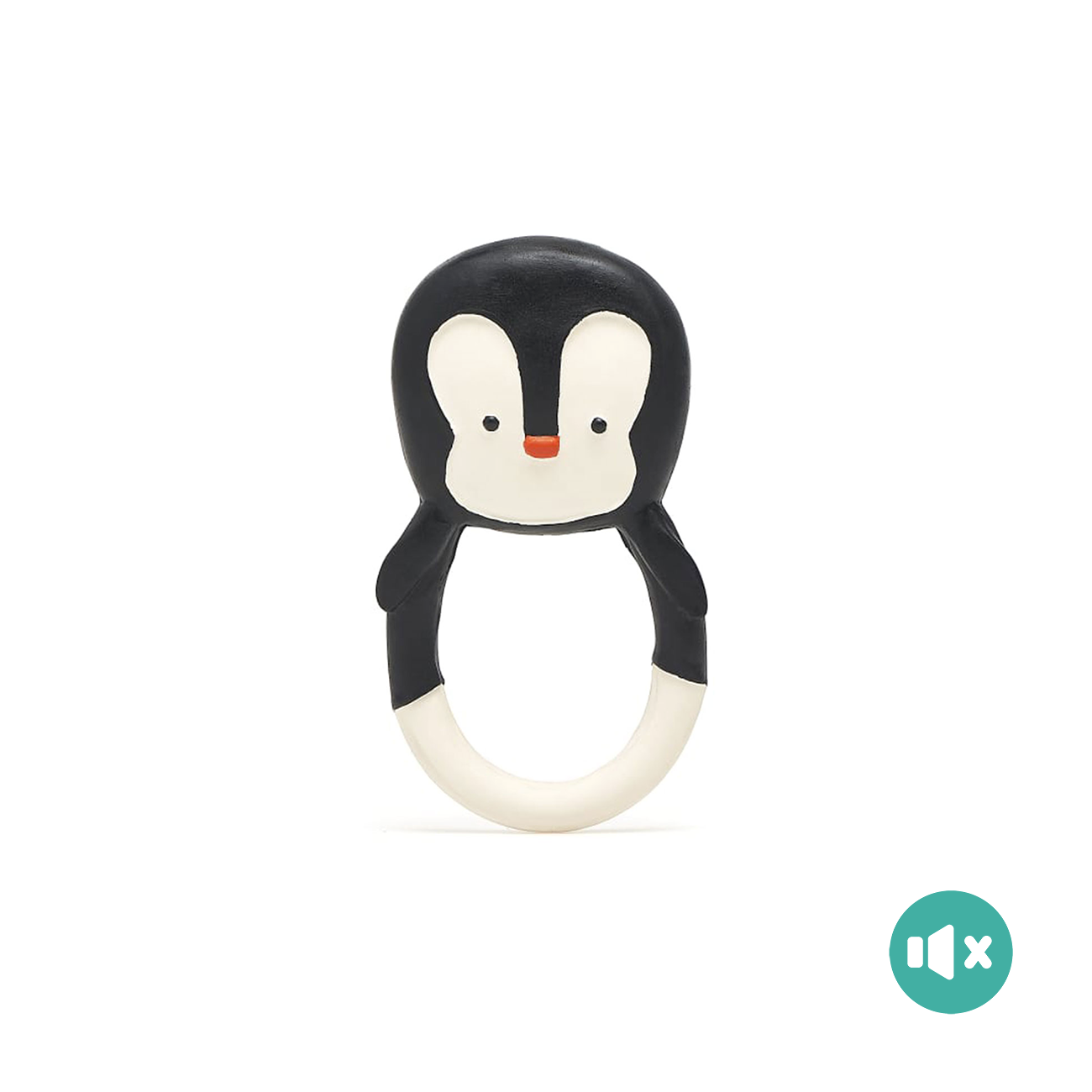 《 Lanco 》天然無毒橡膠玩具｜不會啾系列【企鵝圈圈】