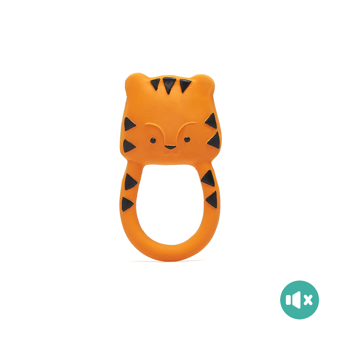 《 Lanco 》天然無毒橡膠玩具｜不會啾系列【老虎圈圈】