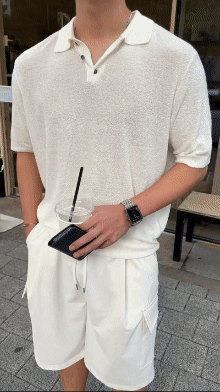 夏季毛圈布珠地棉短袖針織衫