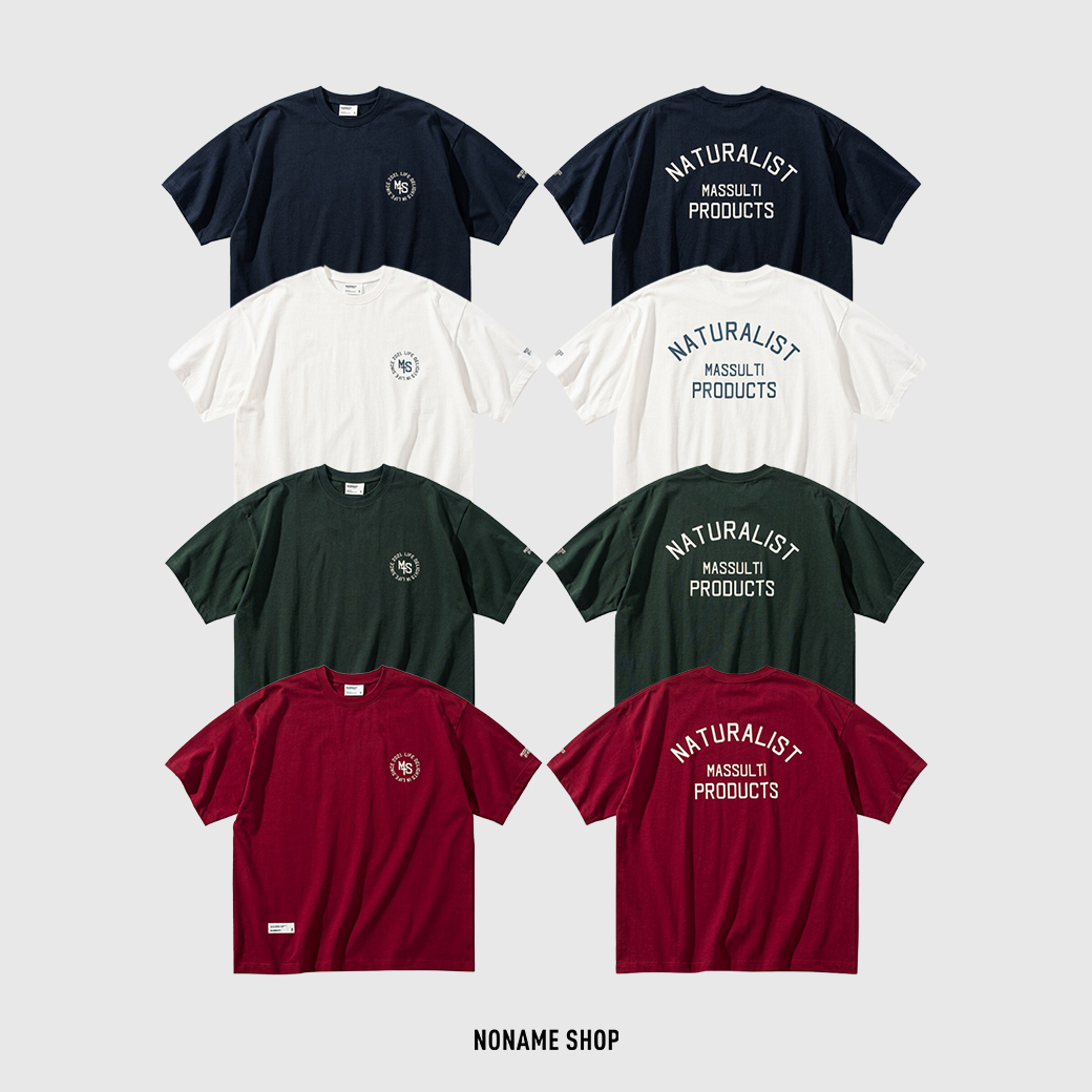 MASSULTI 日系 字母 印花 寬鬆 短袖 四色 (男款)