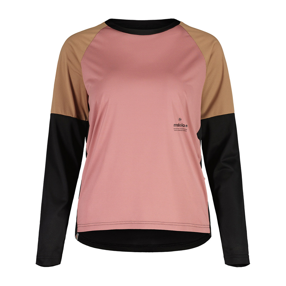 【MALOJA】女快乾排汗長袖上衣 / 24MA37116-[粉黑、藕粉]