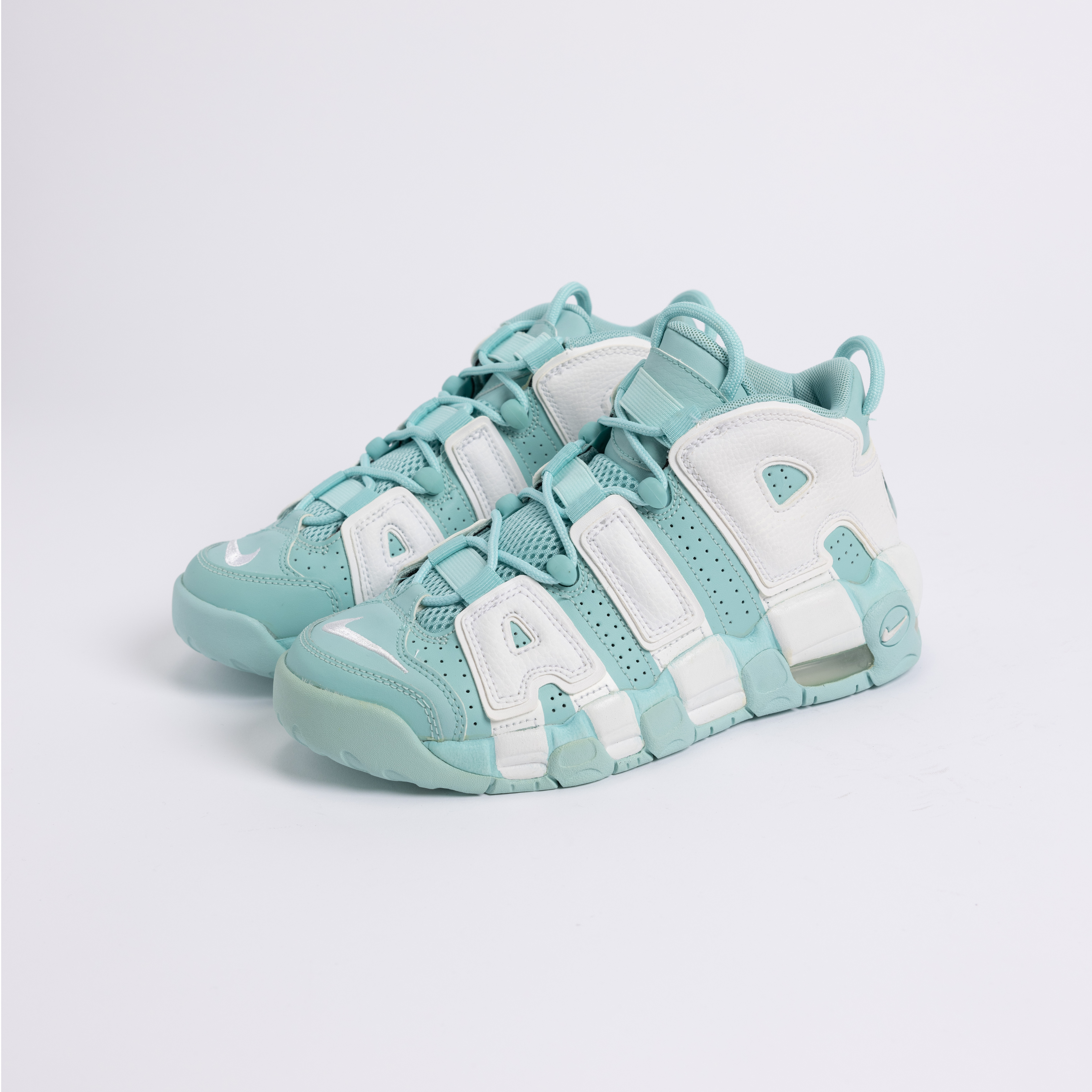 【瑕疵商品12】-(B9)-NIKE AIR MORE UPTEMPO (GS) 大AIR TIFFANY-415082 300